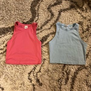 two cropped tank tops